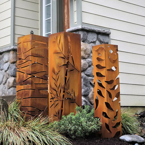 3 Set Bamboo Garden Columns, Landscape Design
