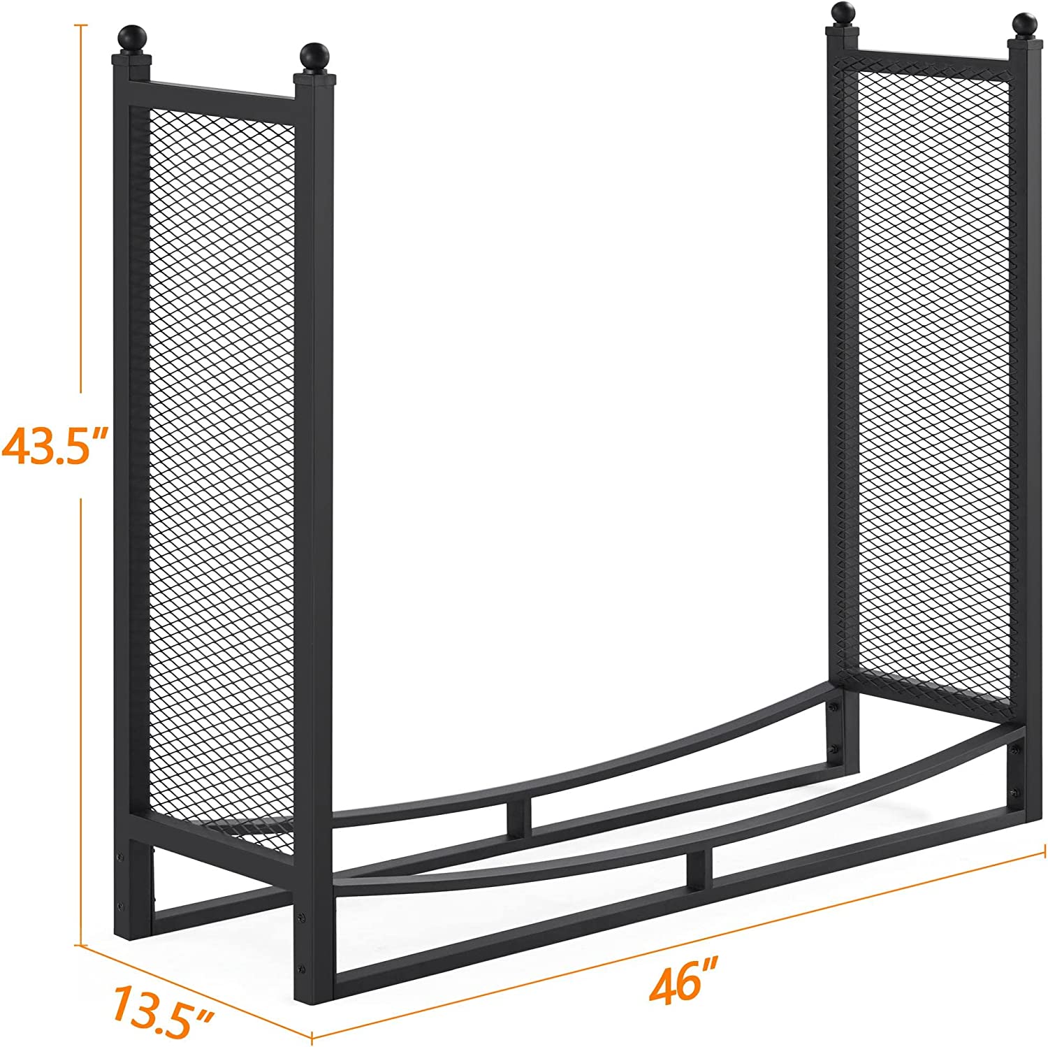 Yaheetech 4Ft Firewood Rack, Mesh Firewood Holder Indoor Outdoor Heavy