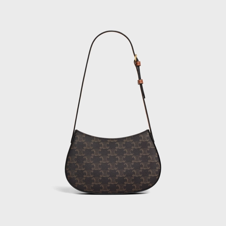 MEDIUM TILLY BAG IN TRIOMPHE CANVAS AND CALFSKIN TAN