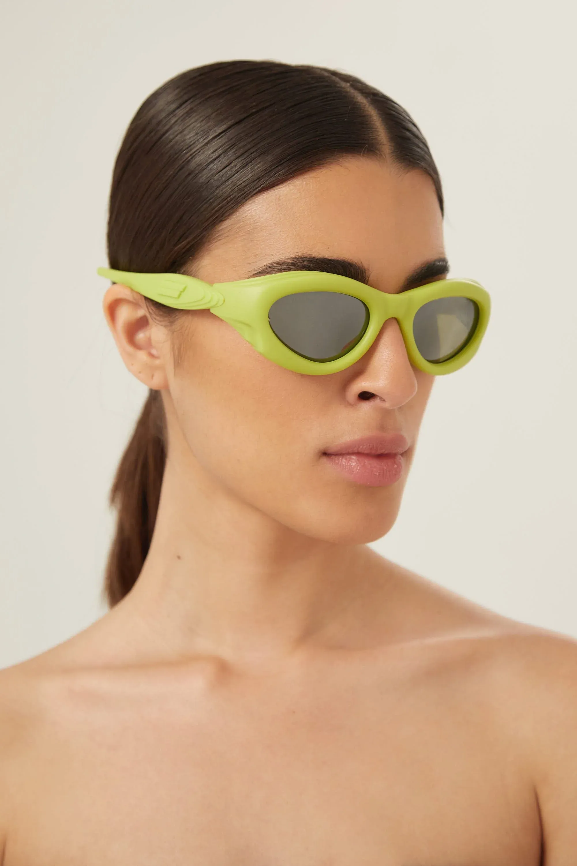 Bottega Veneta bold yellow rubber sunglasses