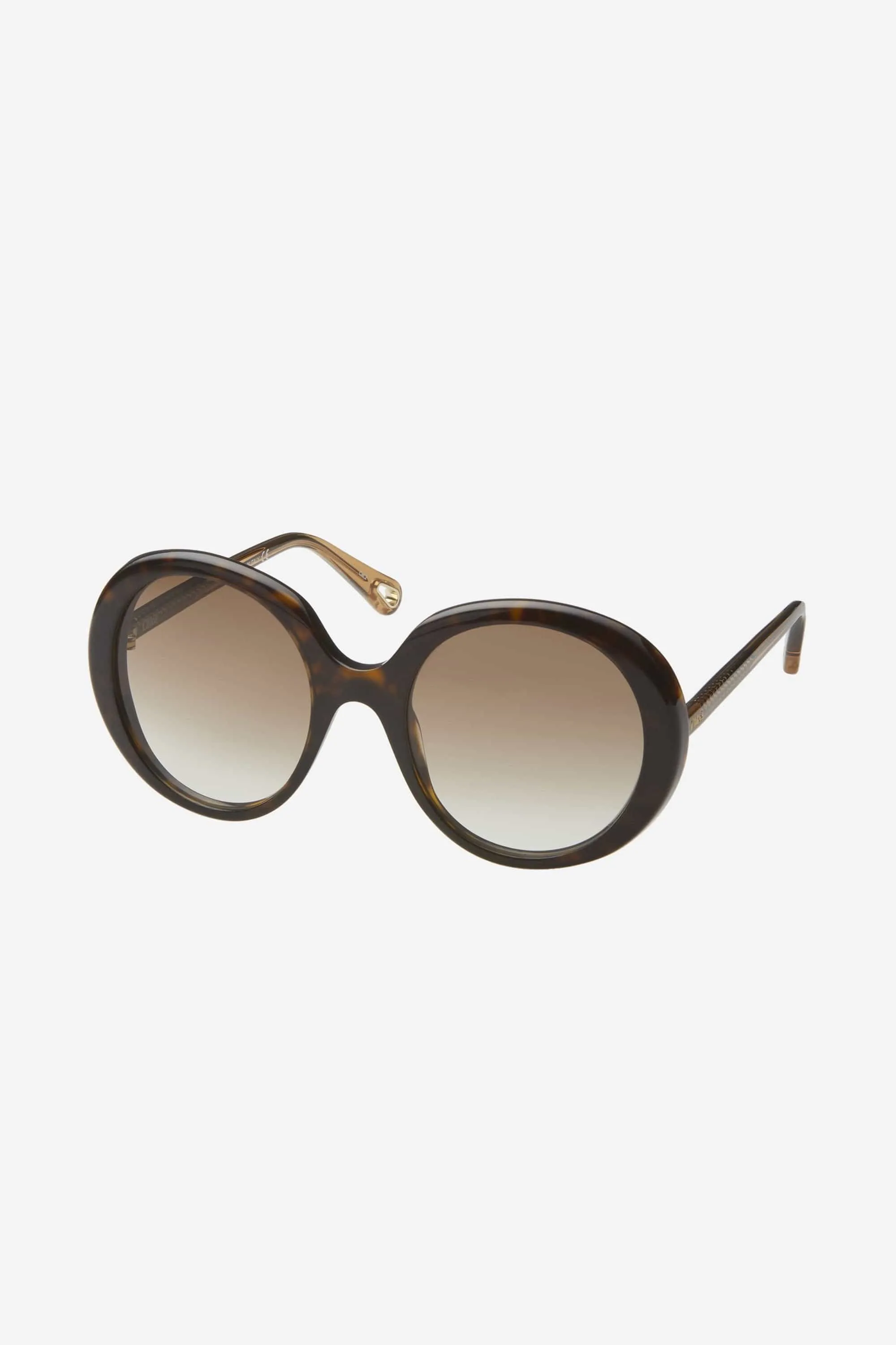Chloe easy to wear round sunglasses in havana bio acetate