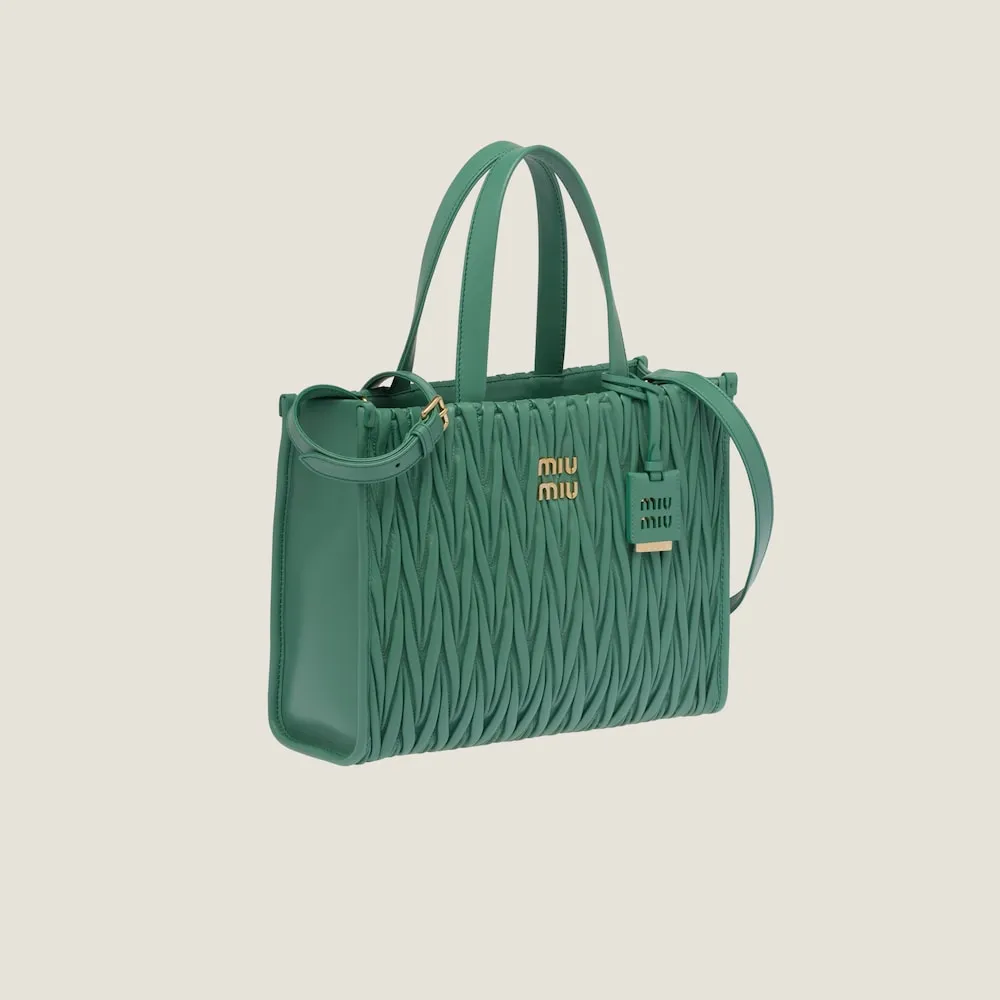 Matelassé nappa leather tote 30cm