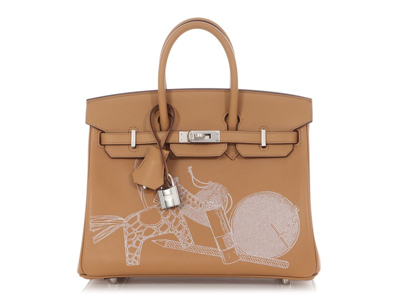 Biscuit Swift In and Out Birkin 25 Palladium Hardware