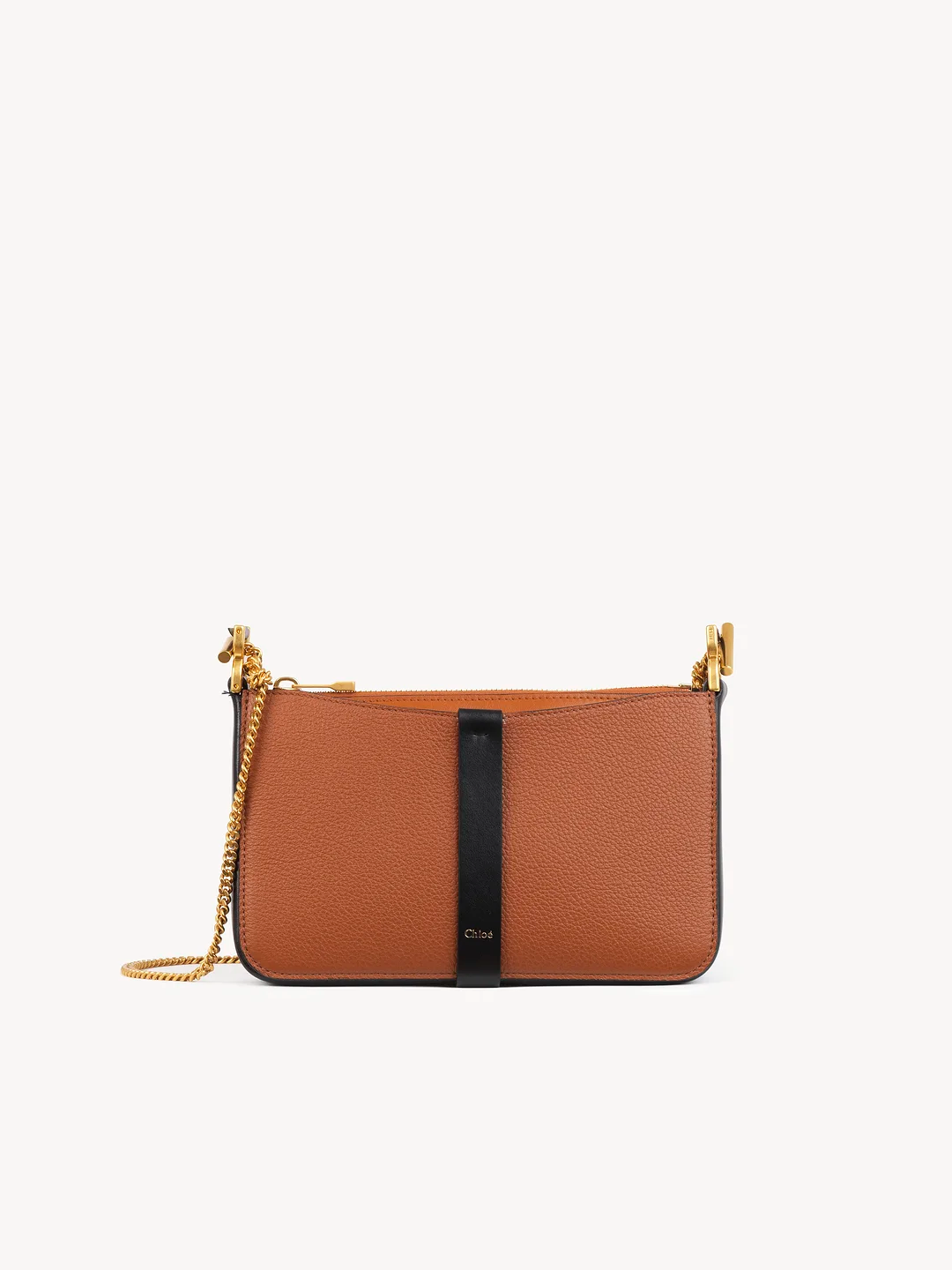 MARCIE POUCH ON CHAIN IN GRAINED LEATHER