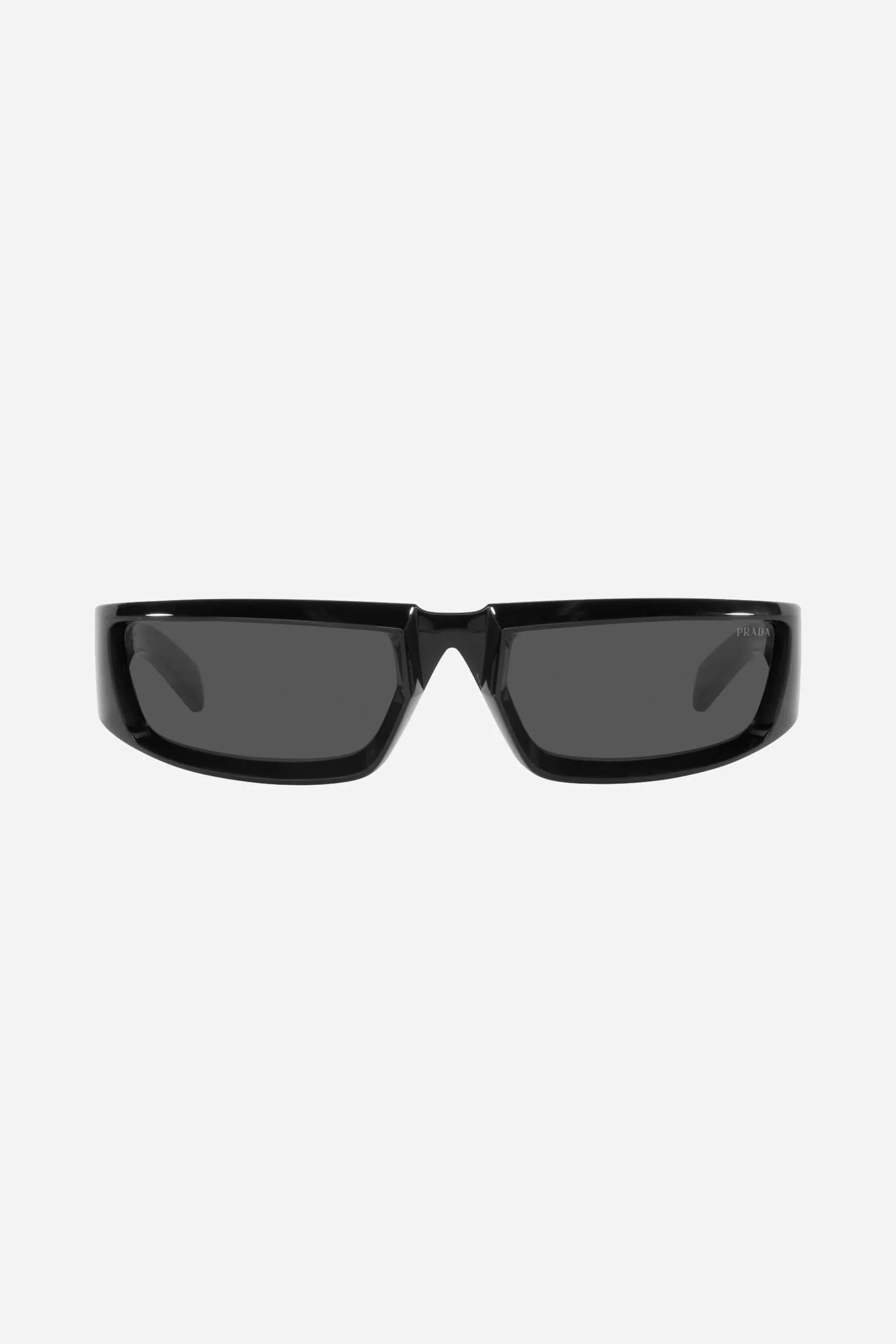 Prada runway wrap around black sunglasses