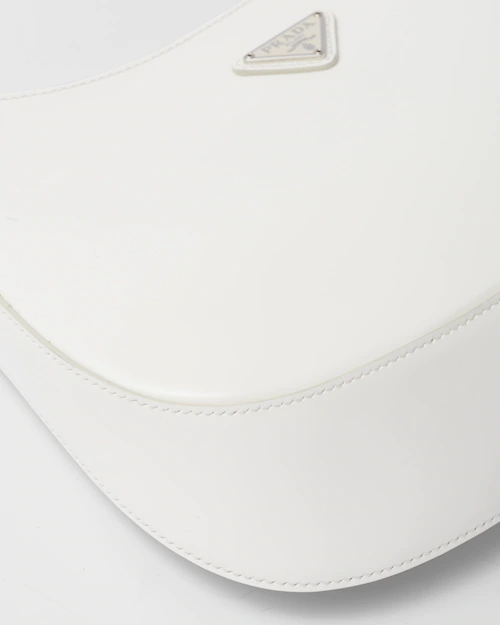 Prada Cleo brushed leather shoulder bag - White