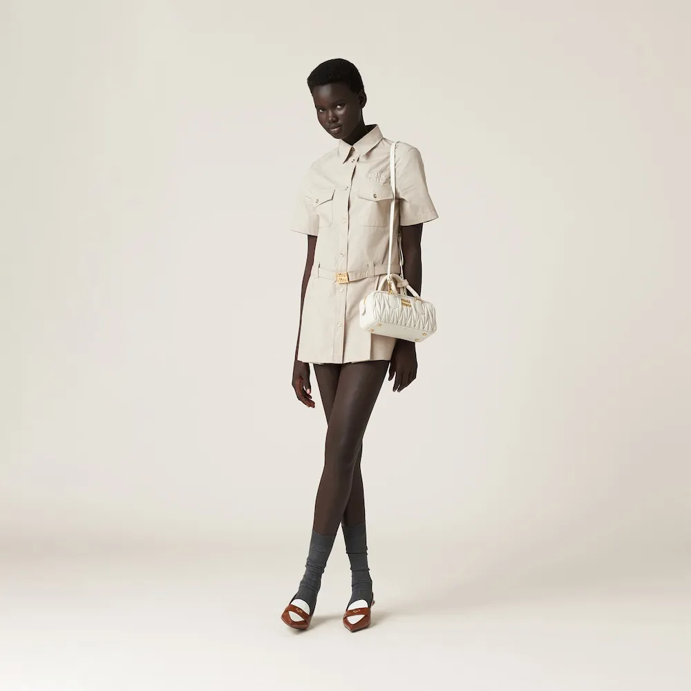 Arcadie matelassé nappa leather bag 22cm