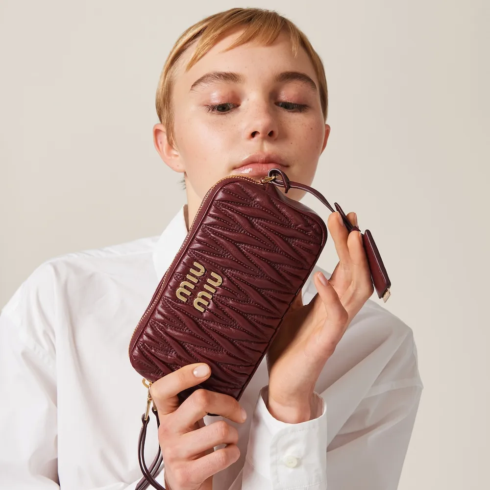 Matelassé nappa leather mini-bag 18cm