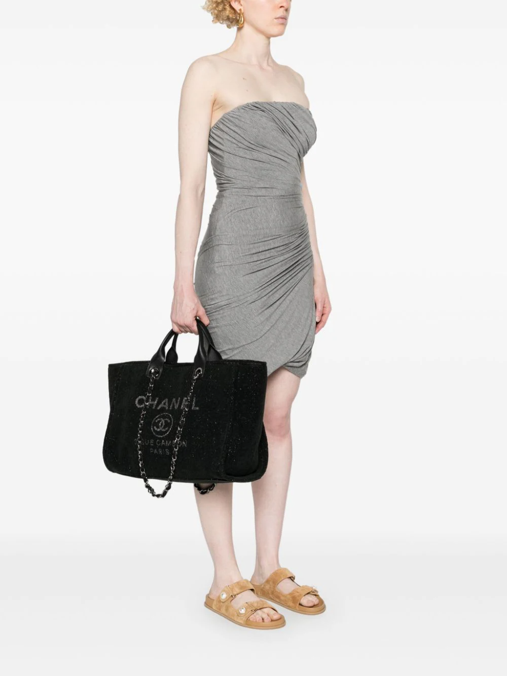 Deauville tweed tote bag