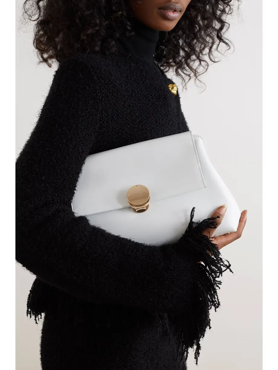 + NET SUSTAIN Penelope leather clutch