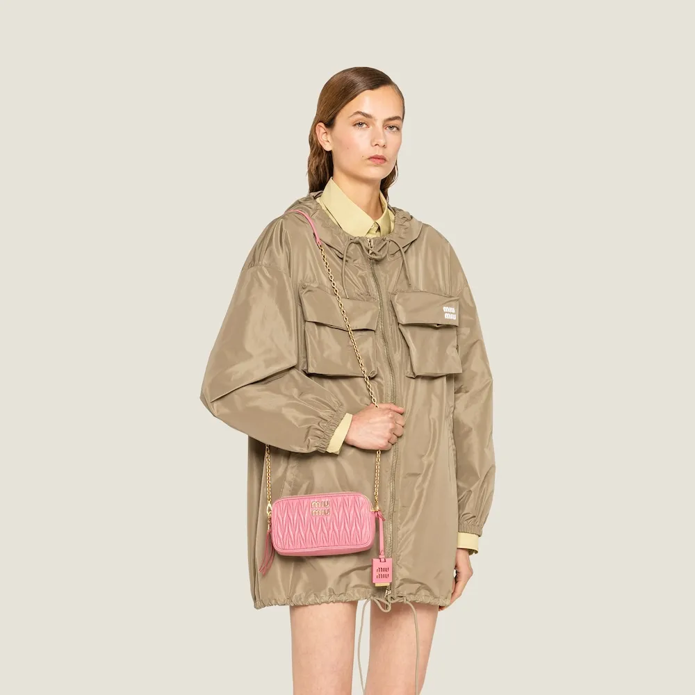 Matelassé nappa leather mini-bag 18cm