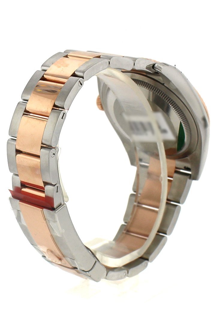 Datejust 36 Pink Dial Fluted Steel and 18k Rose Gold Oyster Watch 116231