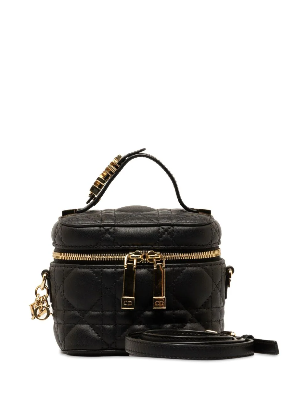 Micro Lambskin Cannage Lady Dior Case vanity bag