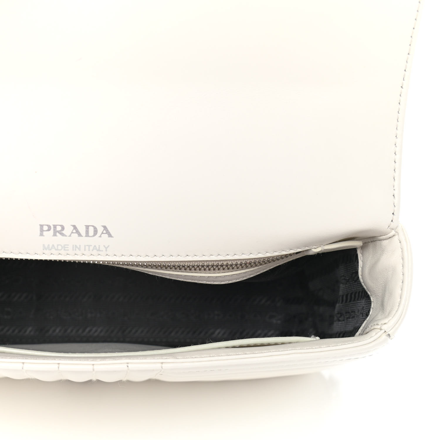 Prada Medium Diagramme Bag in White
