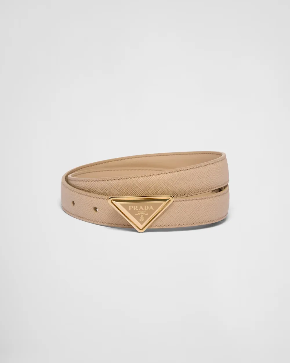 Saffiano leather belt