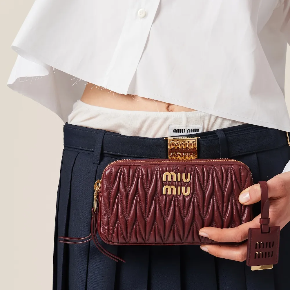 Matelassé nappa leather mini-bag 18cm