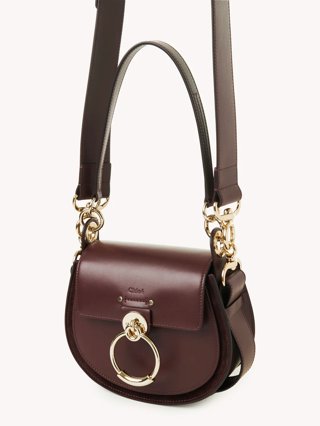 SMALL TESS BAG IN SHINY & SUEDE LEATHER