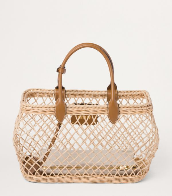 Woven Raffia Tote Bag