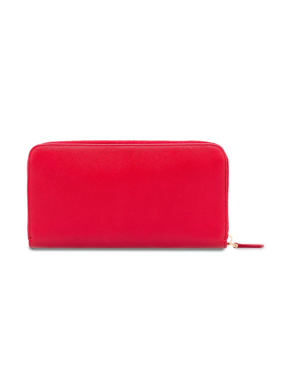Prada Large Saffiano Leather Wallet in Red