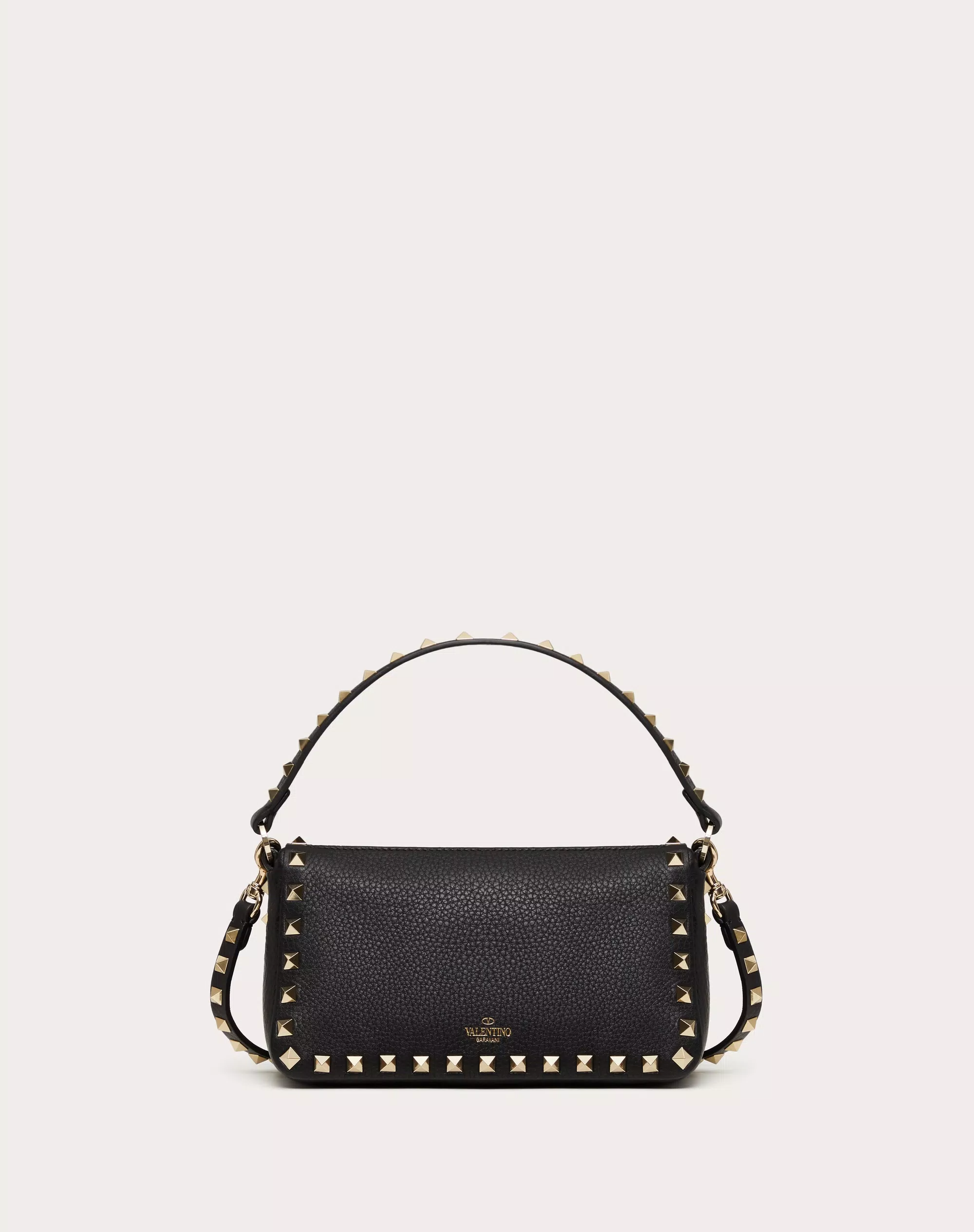 SMALL ROCKSTUD GRAINY CALFSKIN CROSSBODY BAG