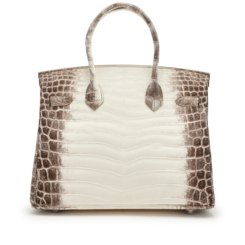 White Matte Crocodile Niloticus Himalaya Birkin 30 18K White Gold and Diamond Hardware
