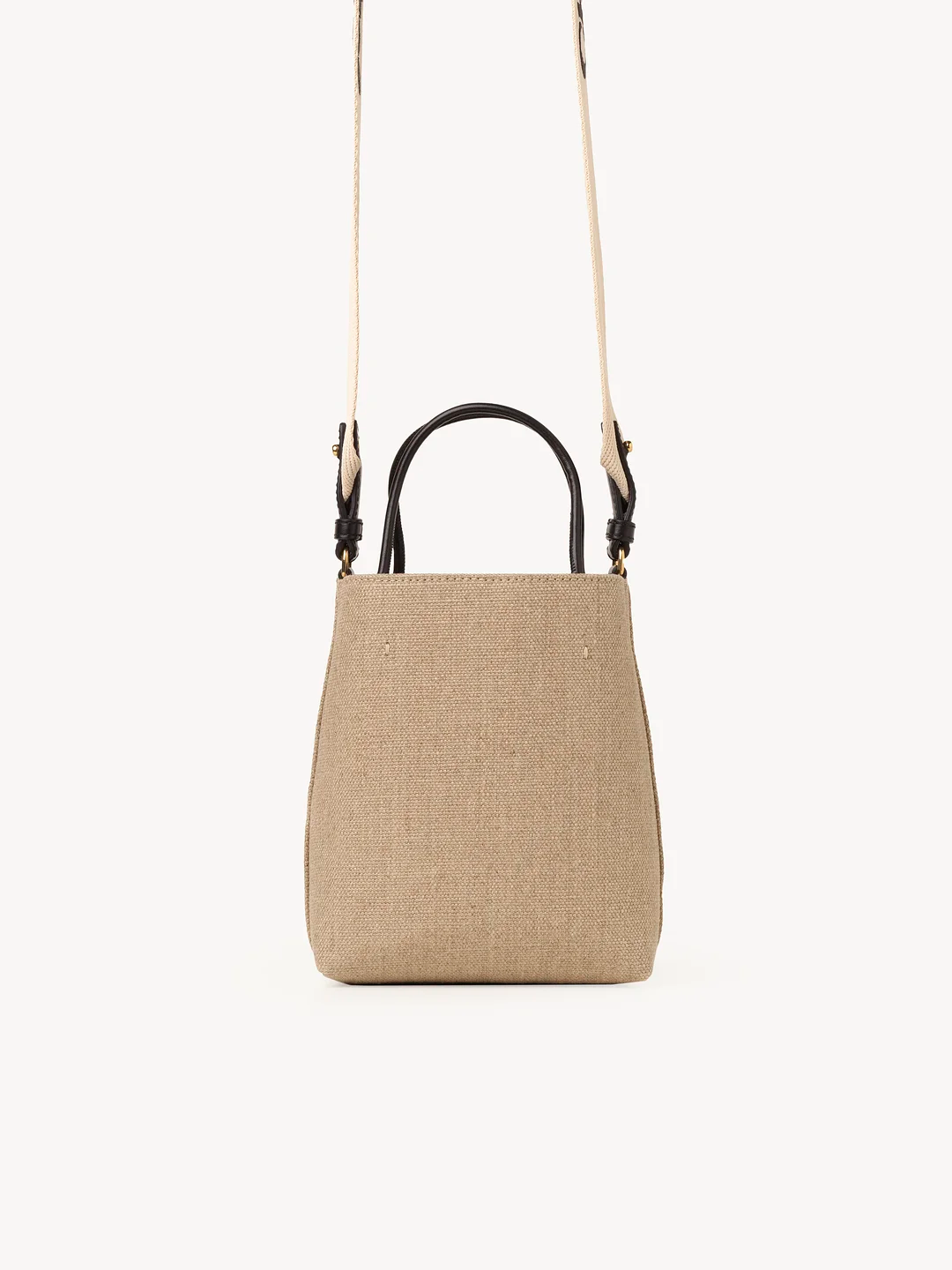 MICRO CHLOÉ SENSE TOTE BAG IN LINEN
