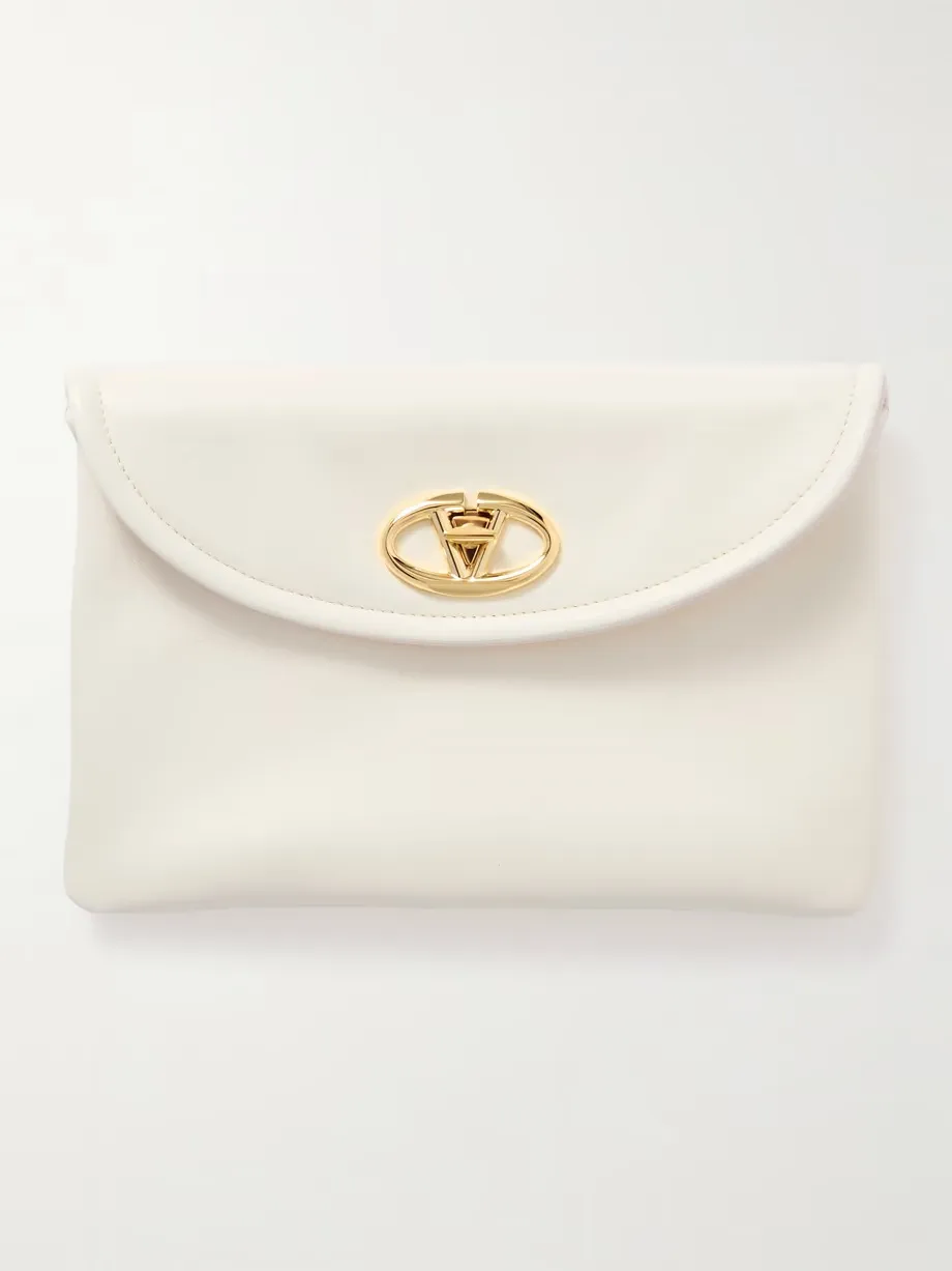 VLOGO leather clutch
