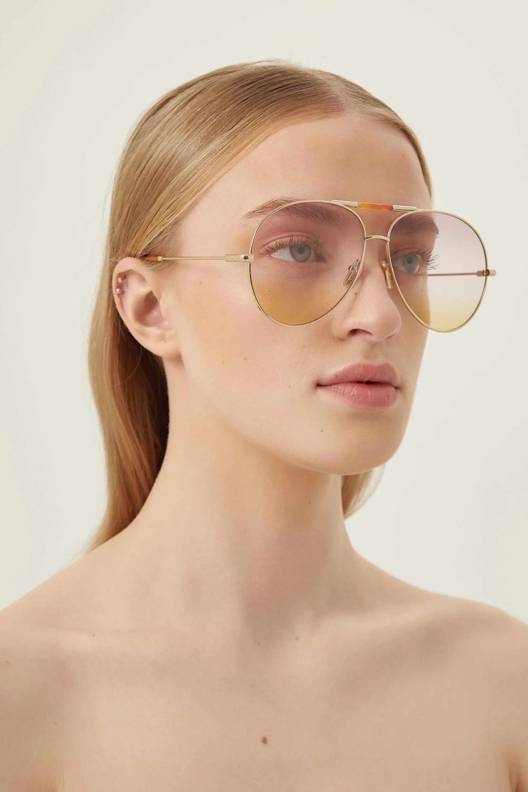 Chloé metal pilot style sunglasses