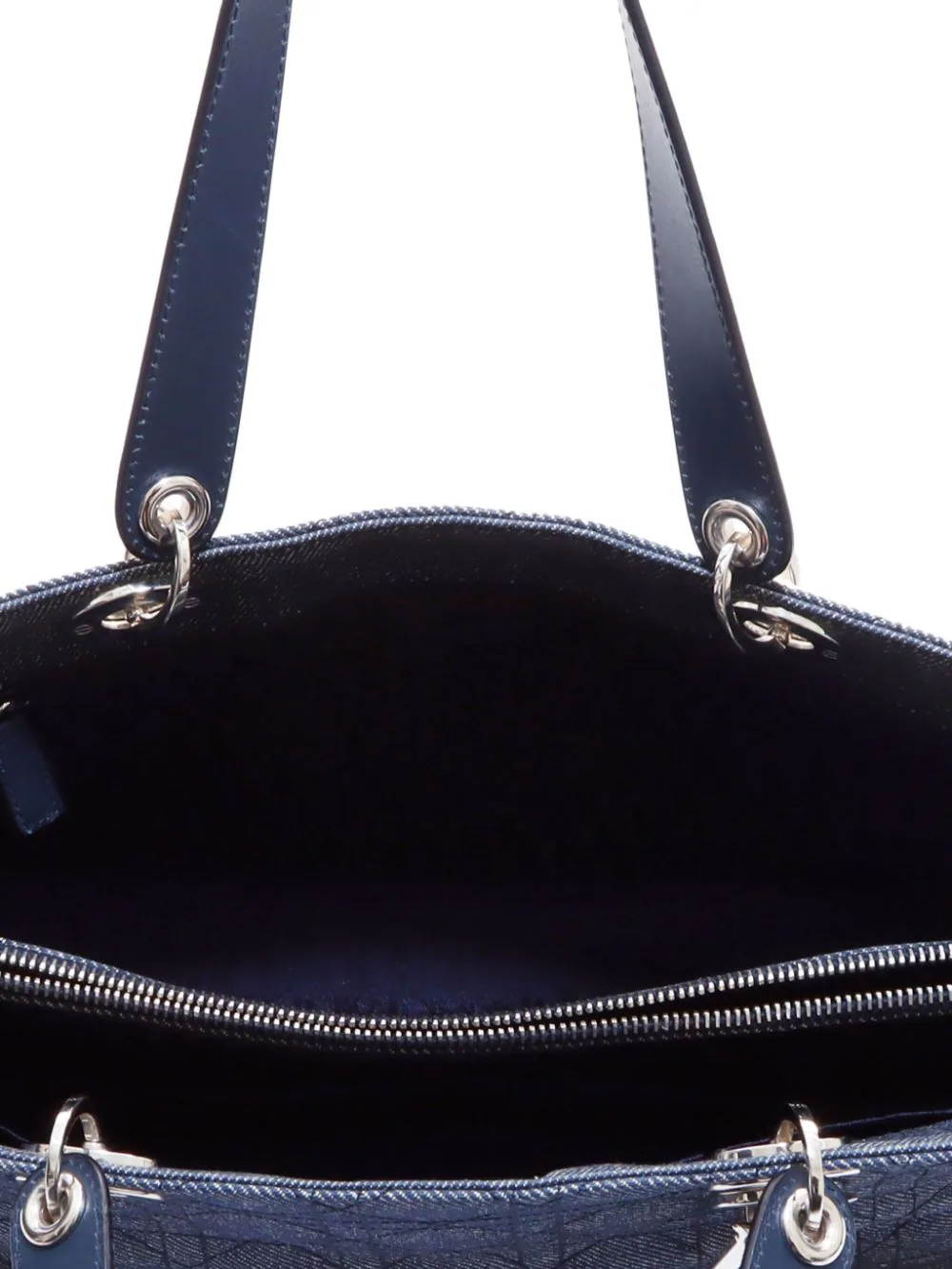 Cannage denim tote bag