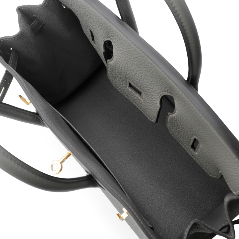 Gris Caillou Chamois Doblis and Etoupe Swift Grizzly Birkin 25 Palladium Hardware