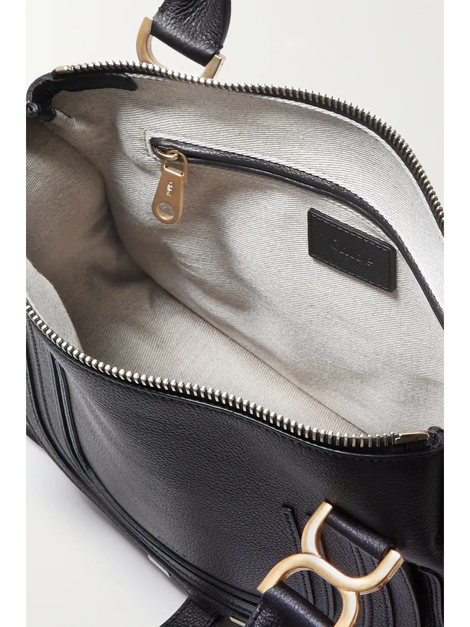 Marcie medium textured-leather shoulder bag