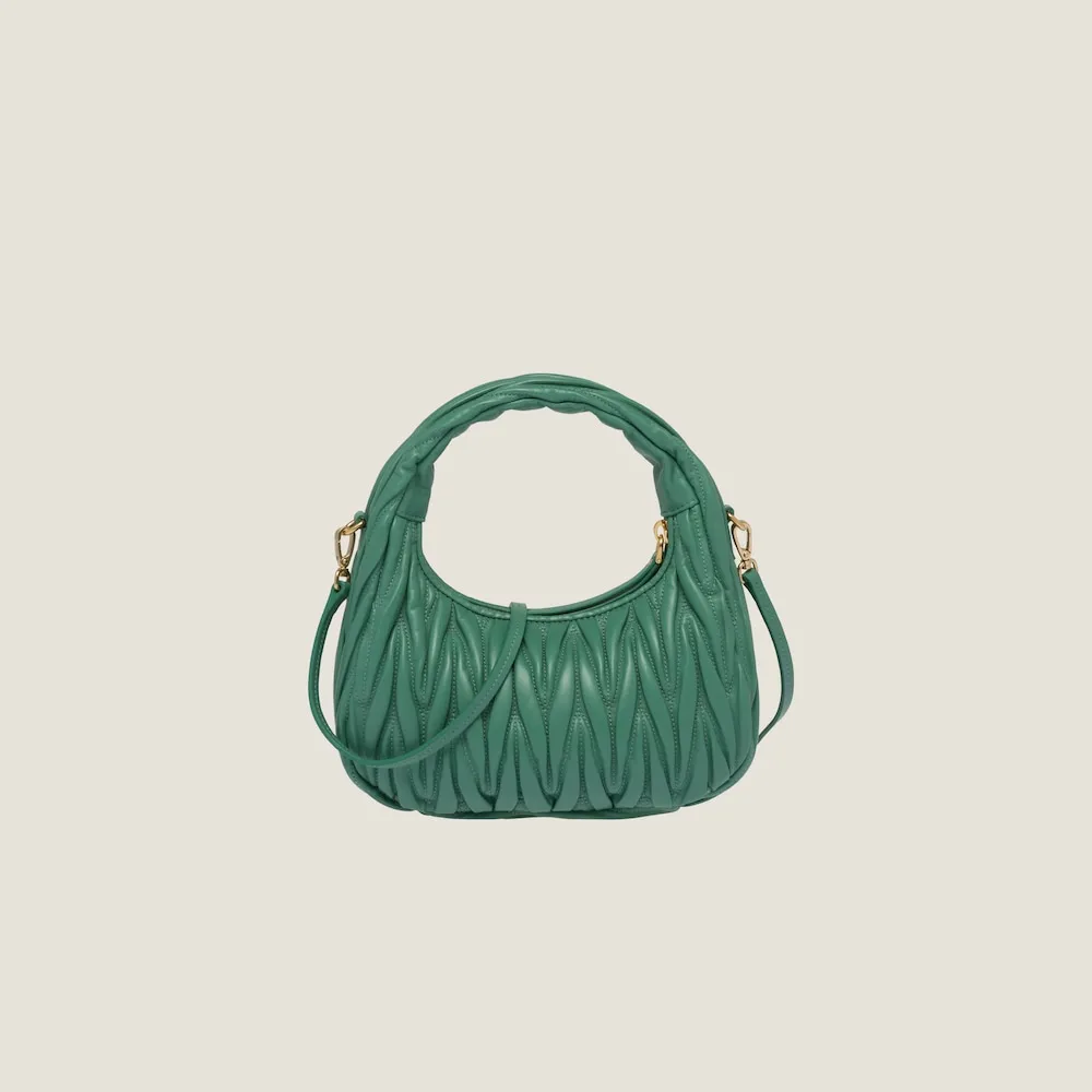 Wander matelassé nappa leather mini hobo bag