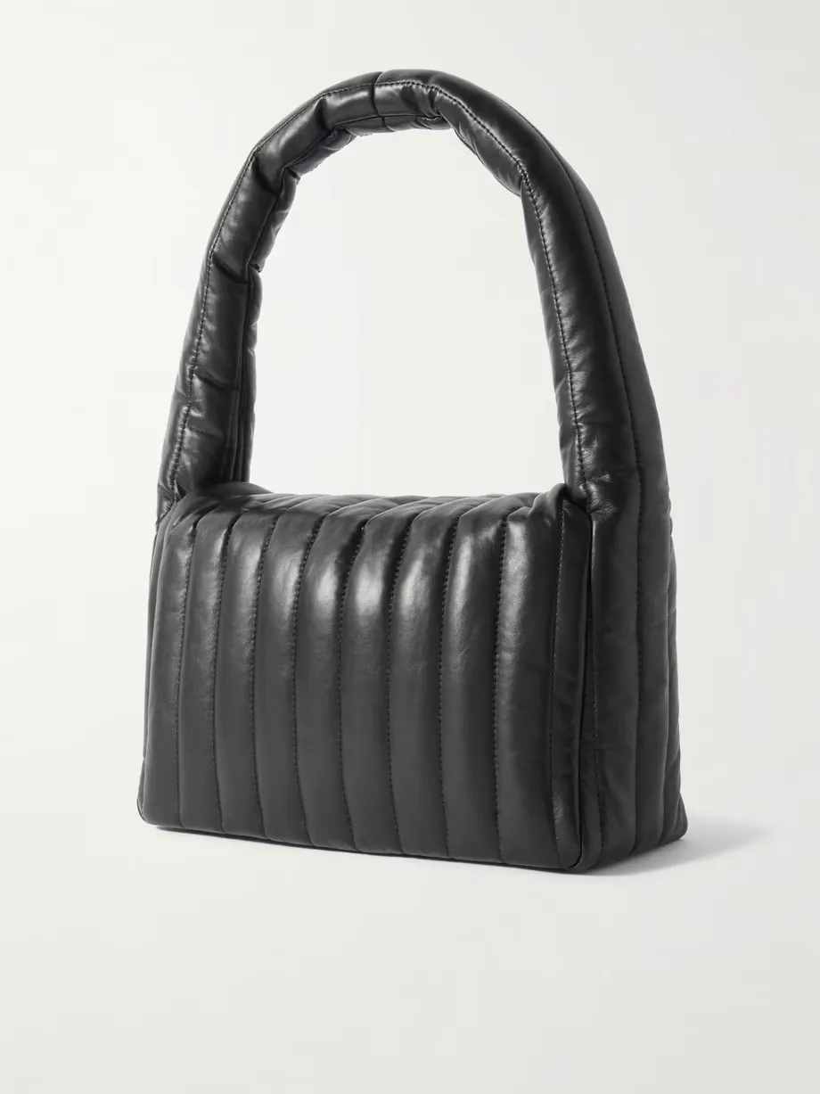 Monaco padded quilted leather shoulder bag