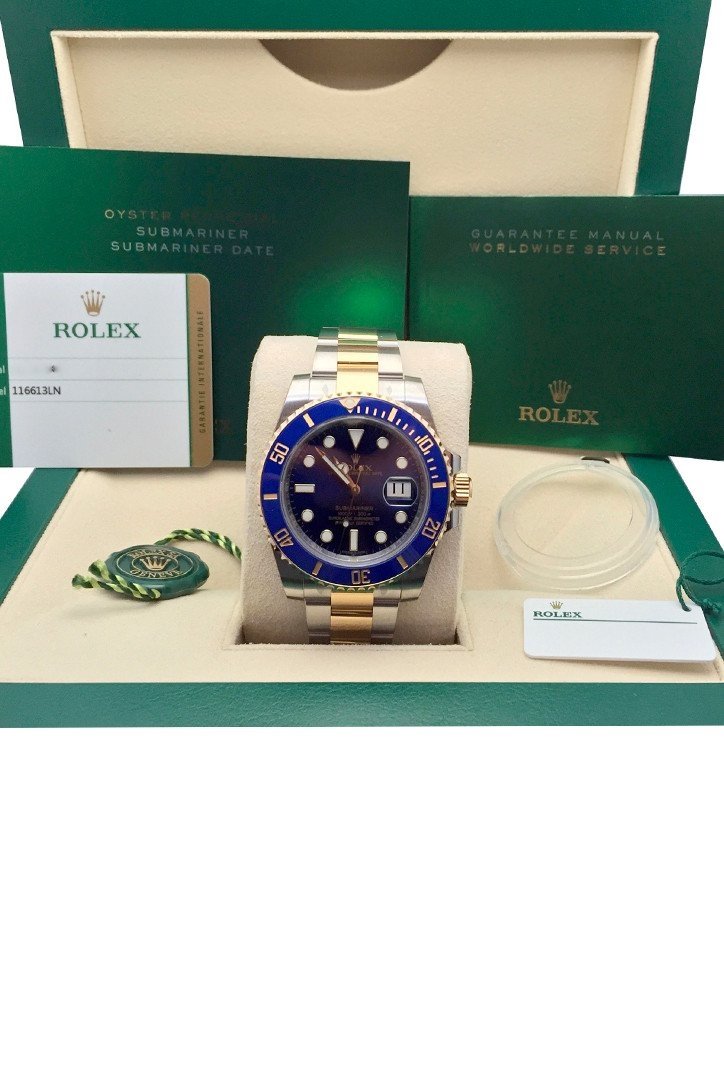 Submariner Date 40 Blue Dial Gold and Steel Watch 116613LB 116613
