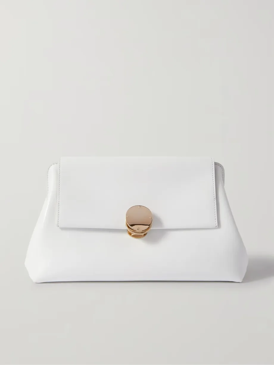 + NET SUSTAIN Penelope leather clutch