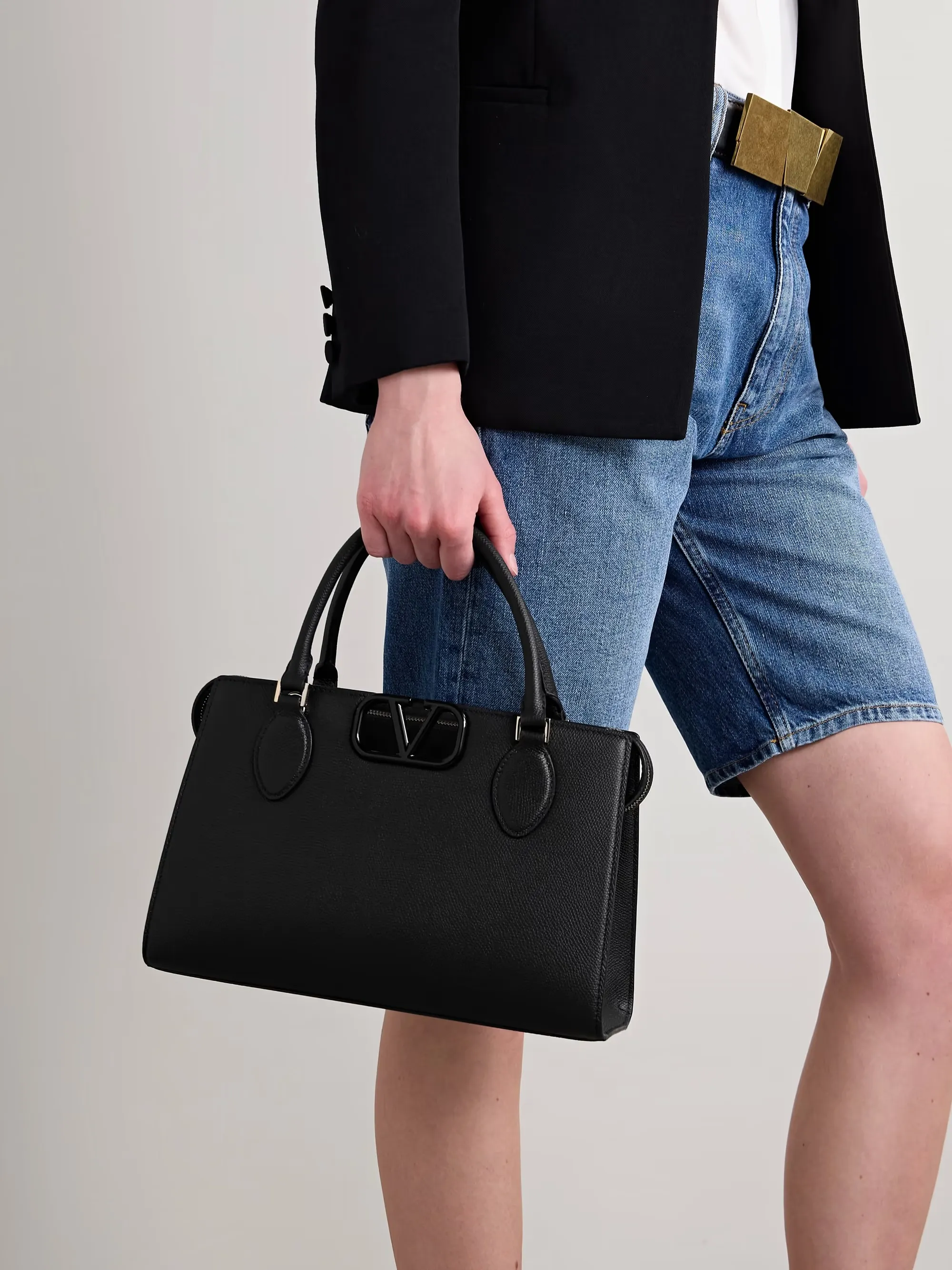 VSLING textured-leather tote