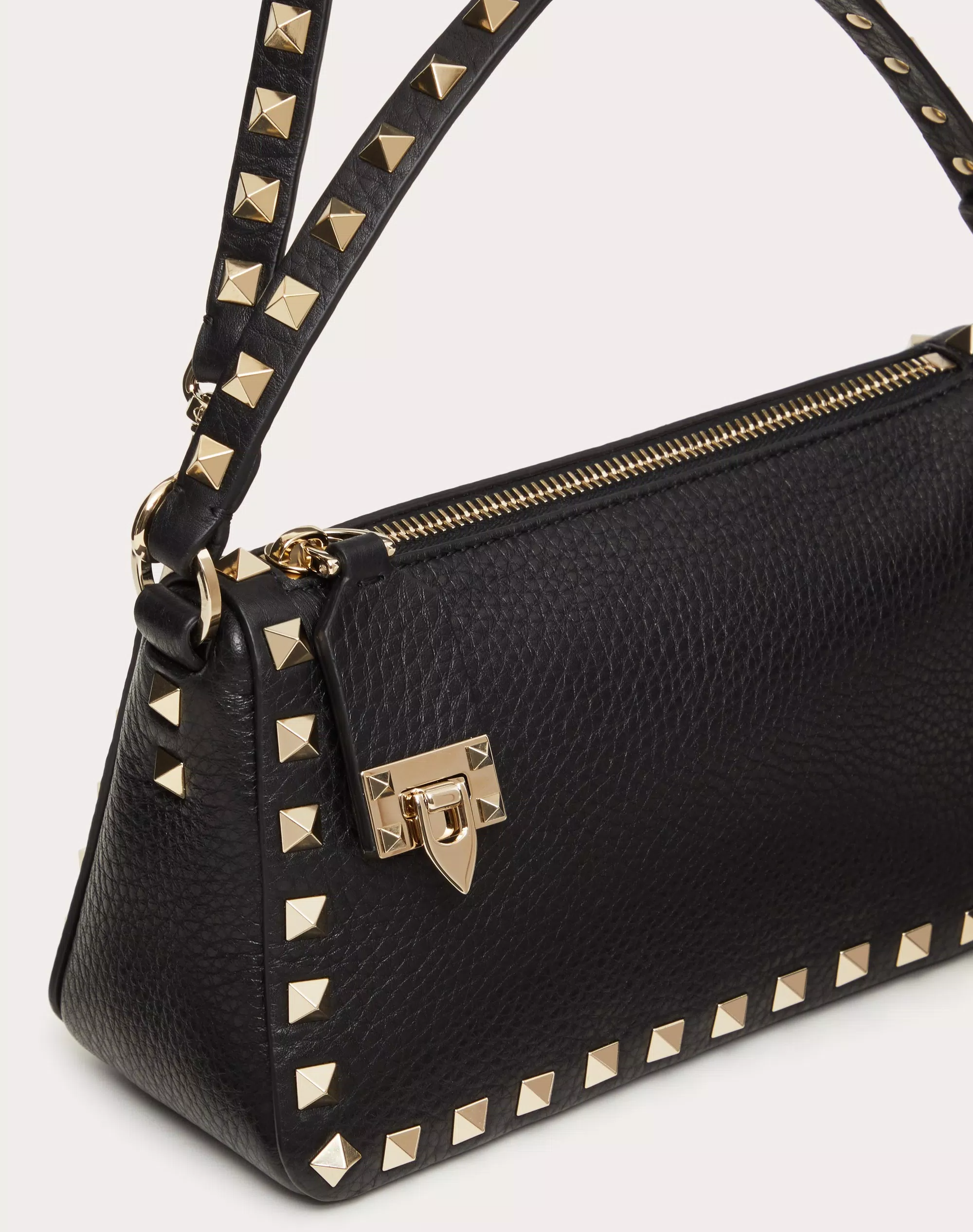 SMALL ROCKSTUD GRAINY CALFSKIN CROSSBODY BAG