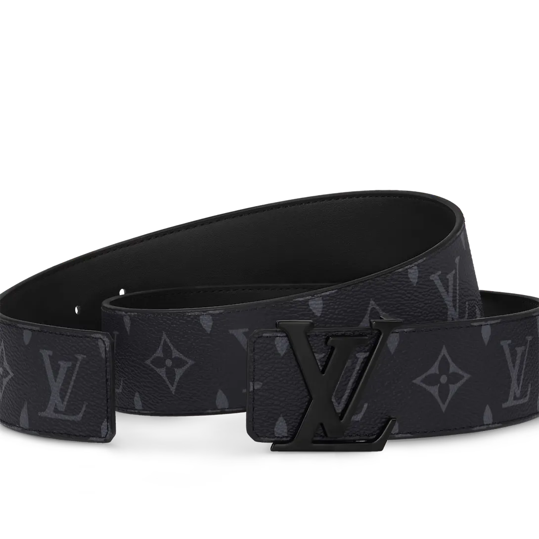 LV Initiales 40mm Matte Black Belt
