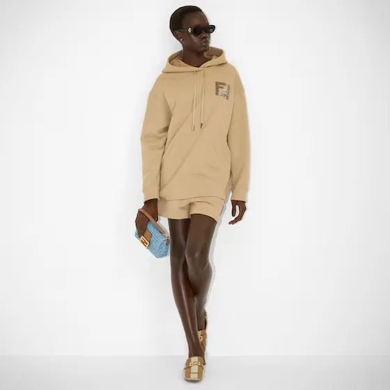 FENDI Baguette Mini Light blue FF denim fabric bag