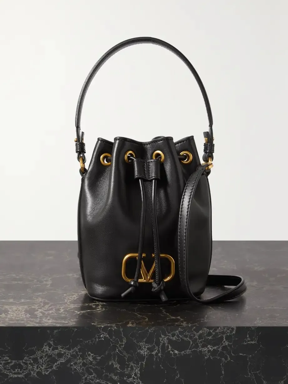 VLOGO mini embellished leather bucket bag