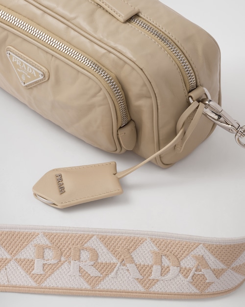 Prada Nappa antique leather multi-pocket shoulder bag - Desert Beige