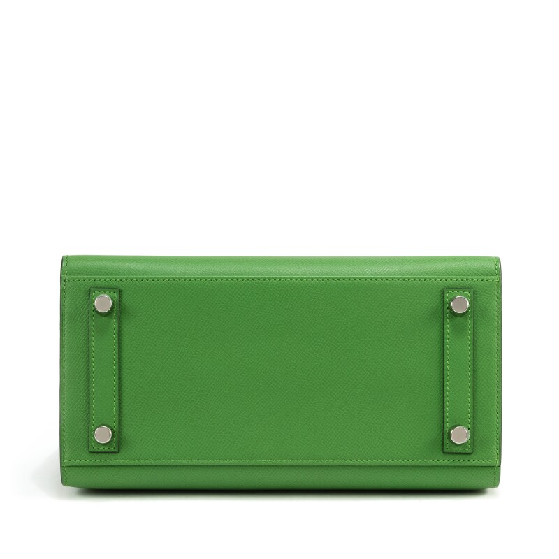 Yucca Sellier Epsom Birkin 25 Palladium Hardware