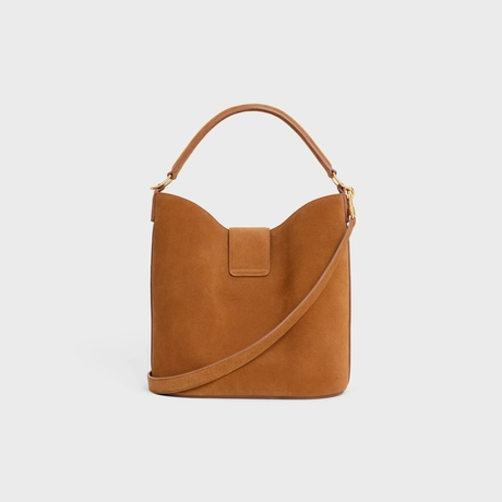 MEDIUM LOUISE BAG IN SUEDE CALFSKIN PECAN