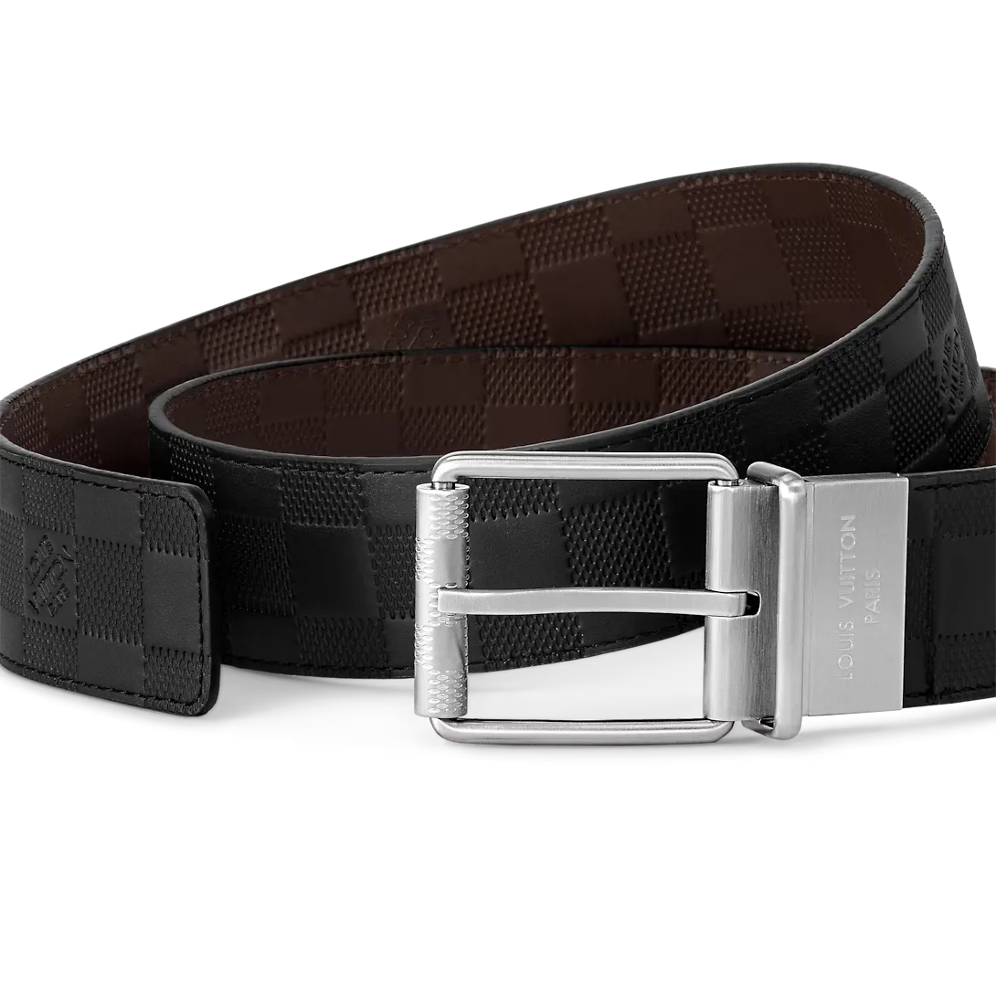 Damier Print 40MM Reversible