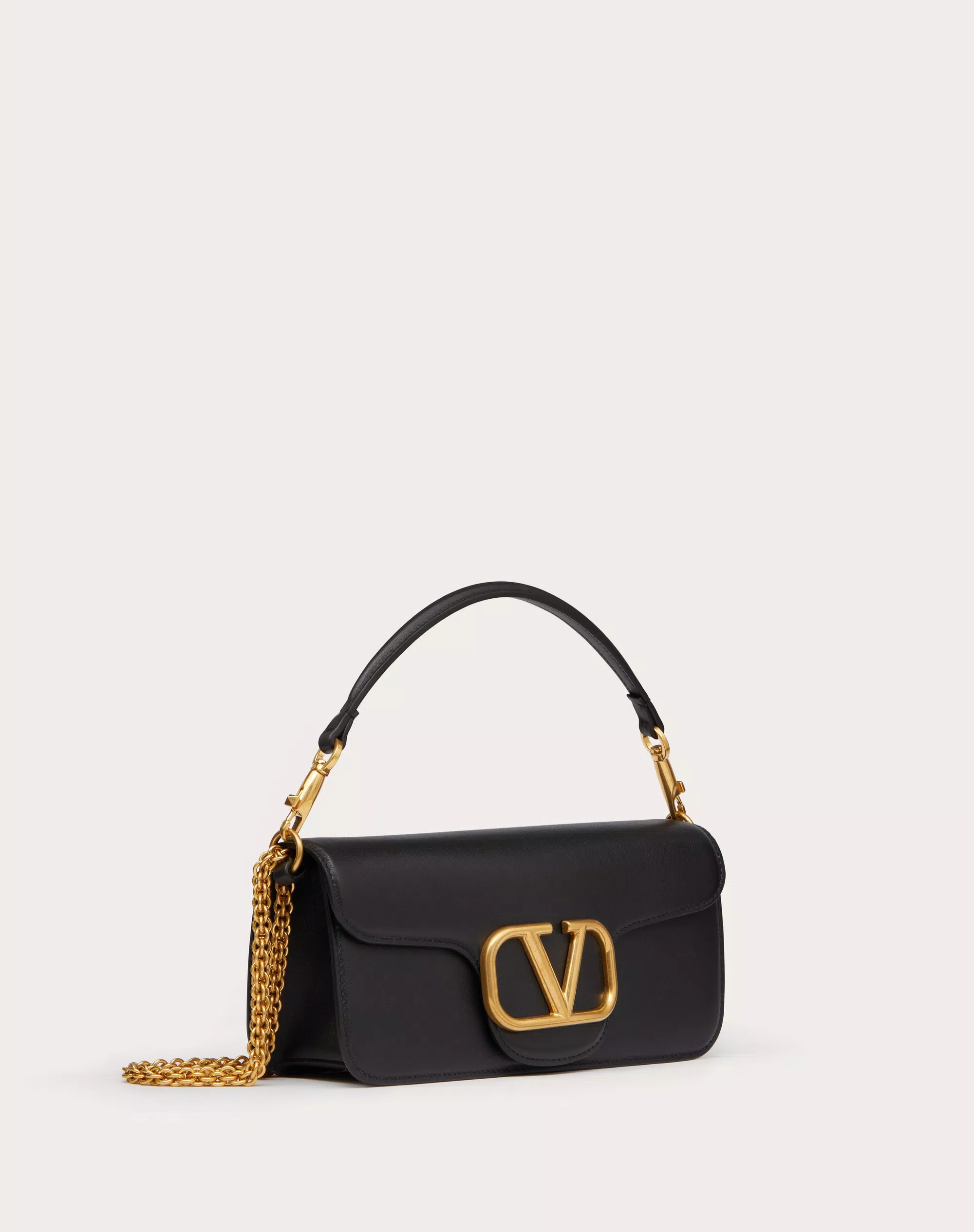 VALENTINO GARAVANI LOCÒ CALFSKIN SHOULDER BAG