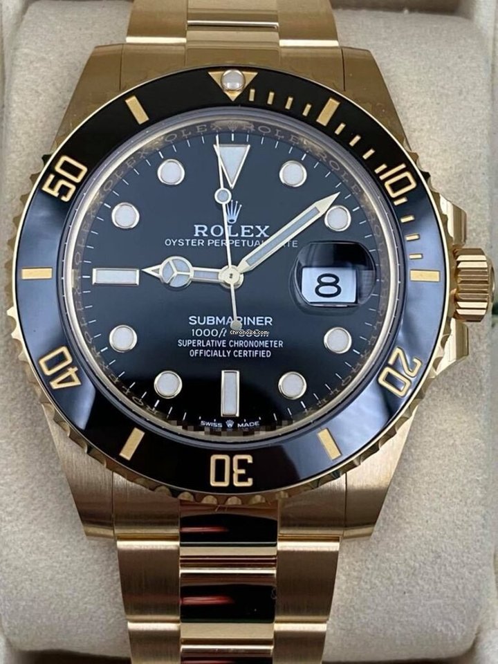 Submariner Date 41mm Black Dial Yellow Gold 126618LN Unworn 2021
