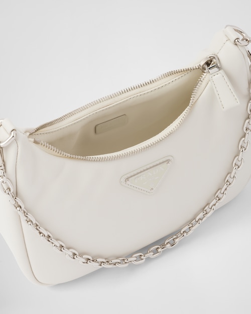 Padded nappa-leather Prada Re-Edition shoulder bag - White