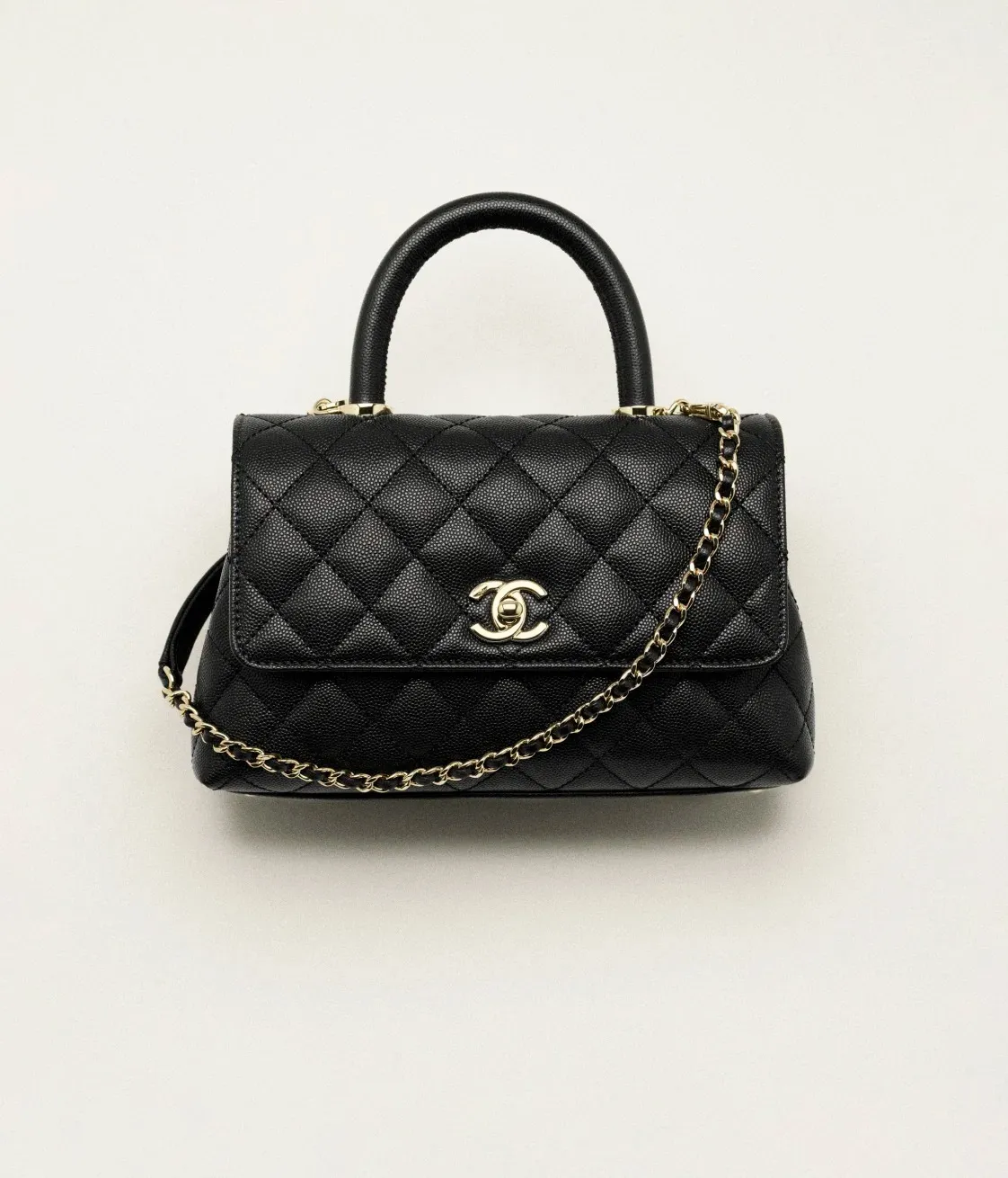 CHANEL FLAP BAG WITH TOP HANDLE