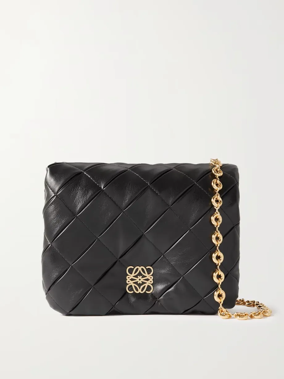 Puffer Goya quilted padded leather down shoulder bag