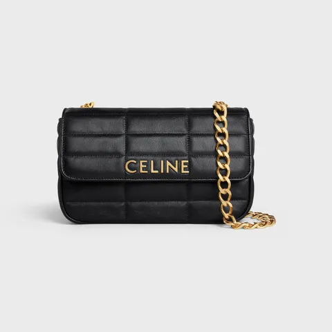 CHAIN SHOULDER BAG MATELASSE MONOCHROME CELINE IN QUILTED CALFSKIN